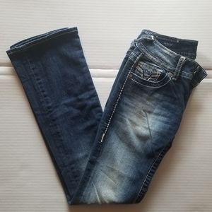 VIGOSS WOMENS THE DALLAS BOOT CUT DENIM JEANS